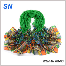 Boa qualidade Buquê de moda Cheap Shawl de seda